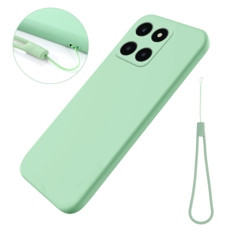 For Honor X6a Pure Color Liquid Silicone Shockproof Phone Case(Green) - Honor Cases by PMC Jewellery | Online Shopping South Africa | PMC Jewellery