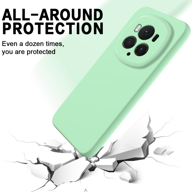 For Honor Magic6 Pro Pure Color Liquid Silicone Shockproof Phone Case(Green) - Honor Cases by PMC Jewellery | Online Shopping South Africa | PMC Jewellery | Buy Now Pay Later Mobicred