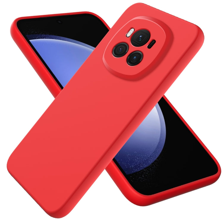 For Honor Magic6 Pure Color Liquid Silicone Shockproof Phone Case(Red) - Honor Cases by PMC Jewellery | Online Shopping South Africa | PMC Jewellery | Buy Now Pay Later Mobicred