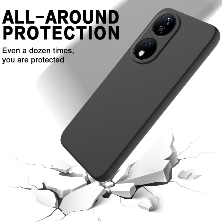 For Honor 90 Smart Pure Color Liquid Silicone Shockproof Phone Case(Black) - Honor Cases by PMC Jewellery | Online Shopping South Africa | PMC Jewellery | Buy Now Pay Later Mobicred