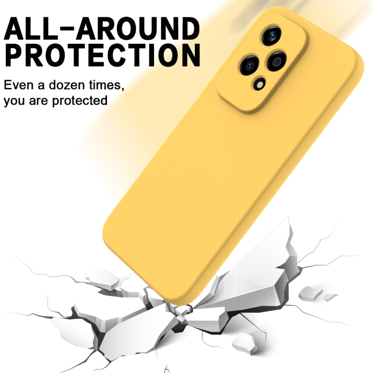 For Honor 200 Lite Global Solid Color Liquid Silicone Dropproof Full Coverage Phone Case(Yellow) - free shipping - PMC TechLife - Order now!