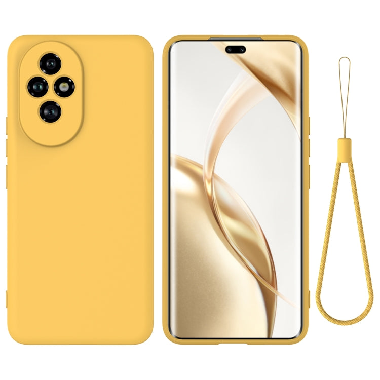 For Honor 200 Pro Solid Color Liquid Silicone Dropproof Full Coverage Phone Case(Yellow) - free shipping - PMC TechLife - Order now!