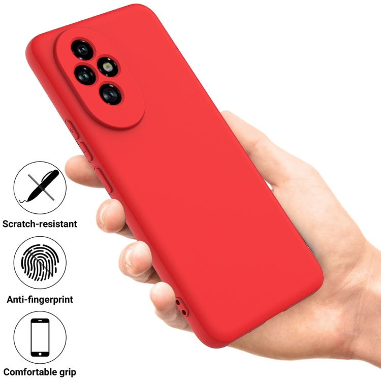For Honor 200 Pro Solid Color Liquid Silicone Dropproof Full Coverage Phone Case(Red) - free shipping - PMC TechLife - Order now!