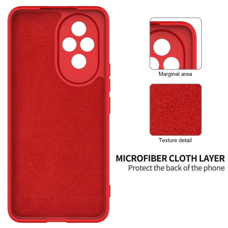 For Honor 200 Pro Solid Color Liquid Silicone Dropproof Full Coverage Phone Case(Red) - free shipping - PMC TechLife - Order now!