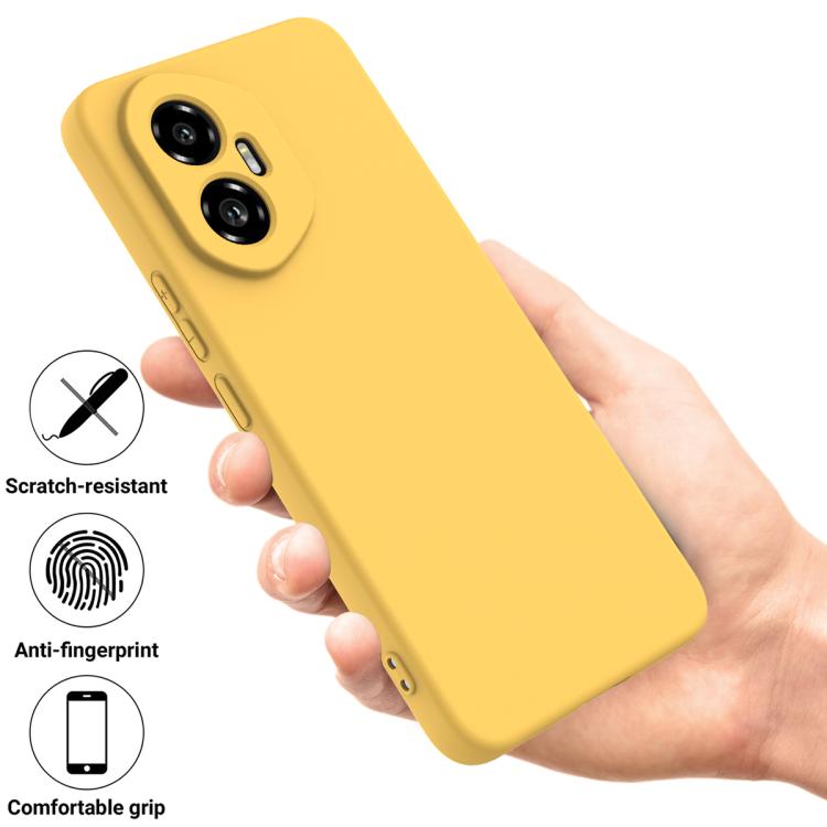 For Honor 300 Solid Color Liquid Silicone Dropproof Full Coverage Phone Case(Yellow) - free shipping - PMC TechLife - Order now!