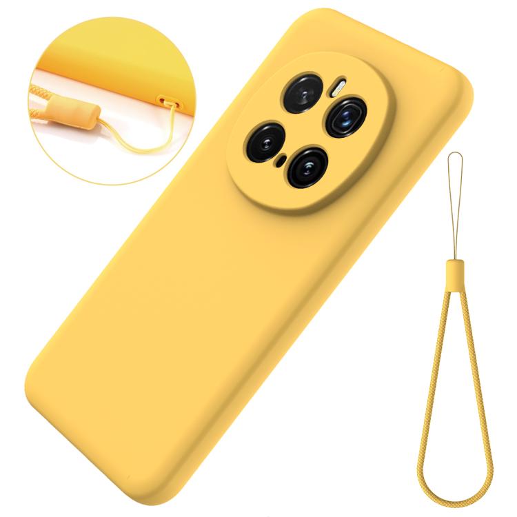 For Honor Magic7 Pro Solid Color Liquid Silicone Dropproof Full Coverage Phone Case(Yellow) - free shipping - PMC TechLife - Order now!
