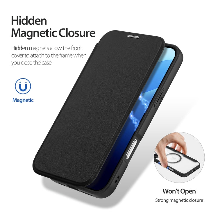 For iPhone 16 Pro DUX DUCIS Skin X Pro Series Magsafe PC + TPU Phone Leather Case(Black) - iPhone 16 Pro Cases by DUX DUCIS | Online Shopping South Africa | PMC TechLife | Buy Now Pay Later Mobicred