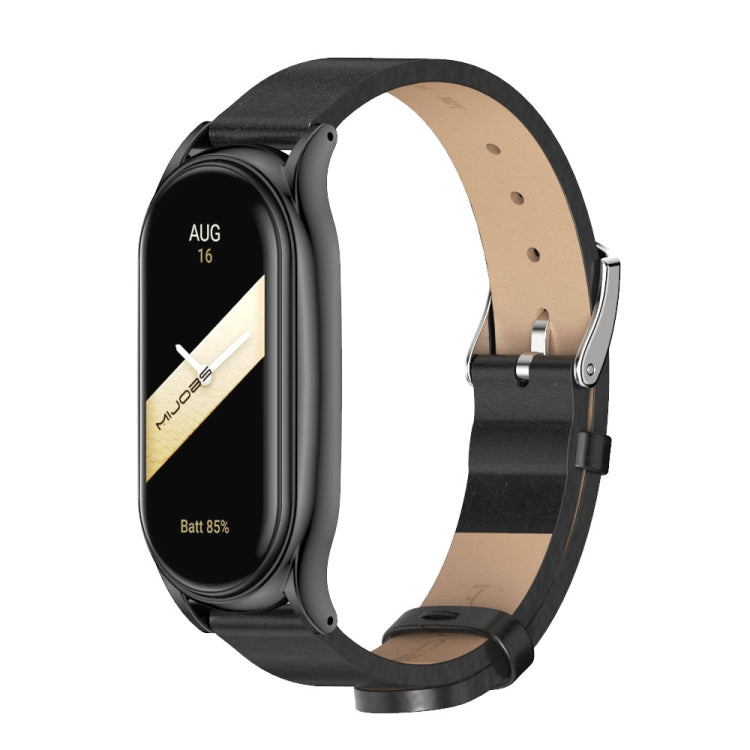 For Xiaomi Mi Band 8 Mijobs Plus Case Microfiber PU Leather Watch Band(Black) - free shipping - PMc TechLife - Order now!