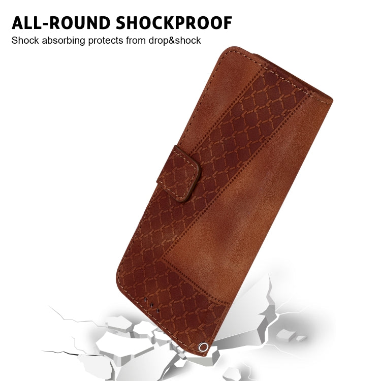 For Honor Magic6 Pro Seven-shaped Embossed Leather Phone Case(Brown) - Honor Cases by PMC Jewellery | Online Shopping South Africa | PMC Jewellery | Buy Now Pay Later Mobicred