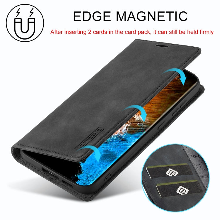 For Samsung Galaxy S24+ 5G LC.IMEEKE Strong Magnetism Microfiber Leather Phone Case(Black) - Galaxy S24+ 5G Cases by LC.IMEEKE | Online Shopping South Africa | PMC Jewellery | Buy Now Pay Later Mobicred