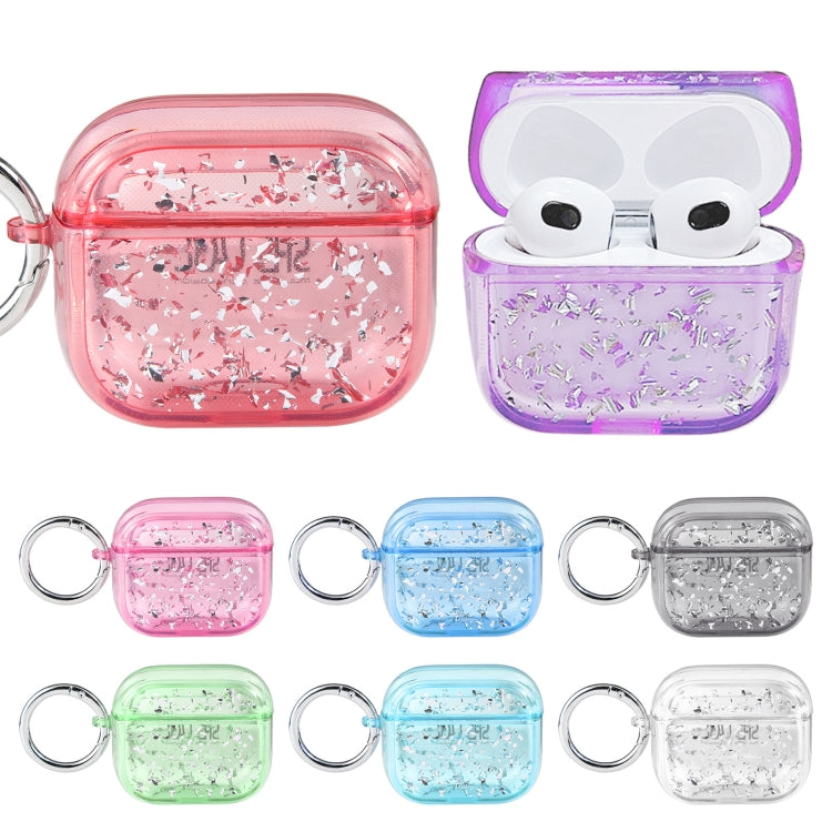 For AirPods Pro Silver Foil Epoxy Bluetooth Earphone Protective Case(Sky Blue) - For AirPods Pro by PMC Jewellery | Online Shopping South Africa | PMC Jewellery | Buy Now Pay Later Mobicred