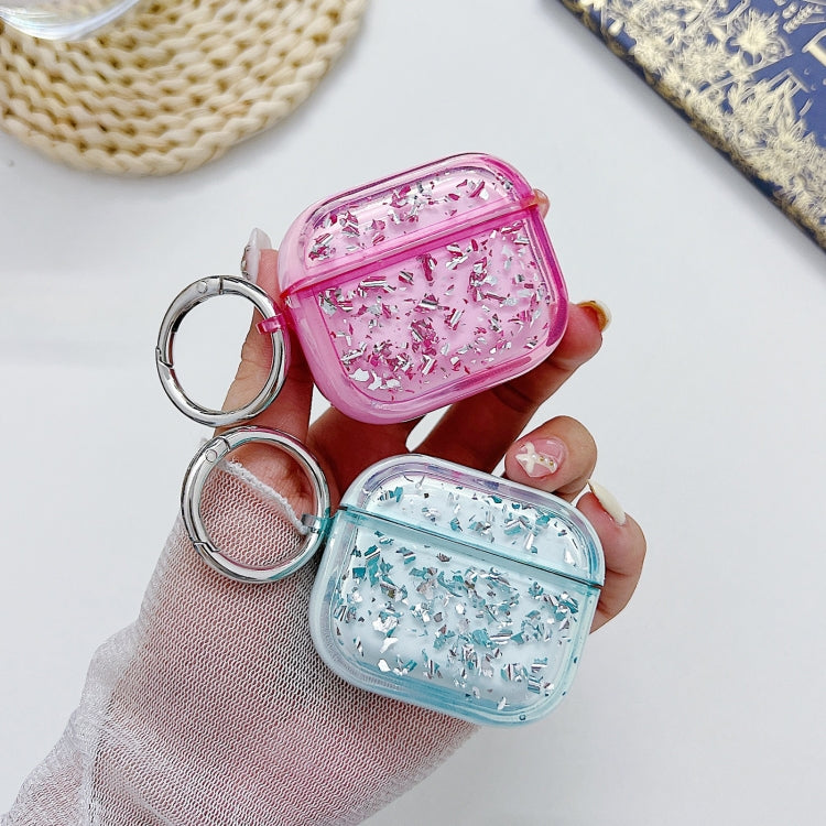 For AirPods 3 Silver Foil Epoxy Bluetooth Earphone Protective Case(Pink) - For AirPods 3 by PMC Jewellery | Online Shopping South Africa | PMC Jewellery | Buy Now Pay Later Mobicred