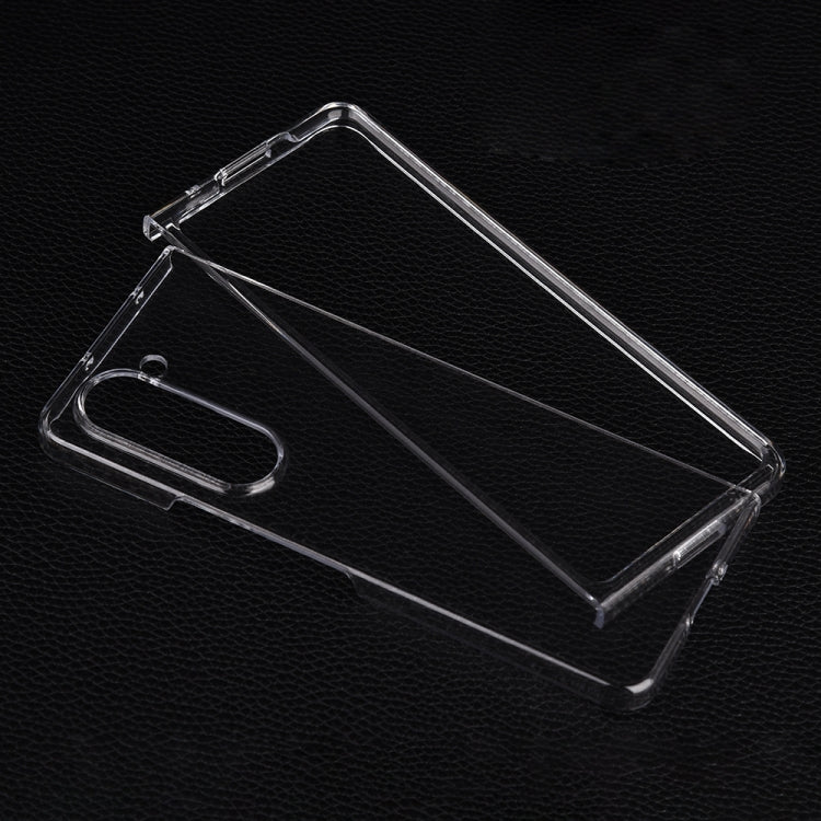 For Samsung Galaxy Z Fold5 Transparent PC Flip Phone Case - Galaxy Z Fold5 Cases by PMC TechLife | Online Shopping South Africa | PMC TechLife