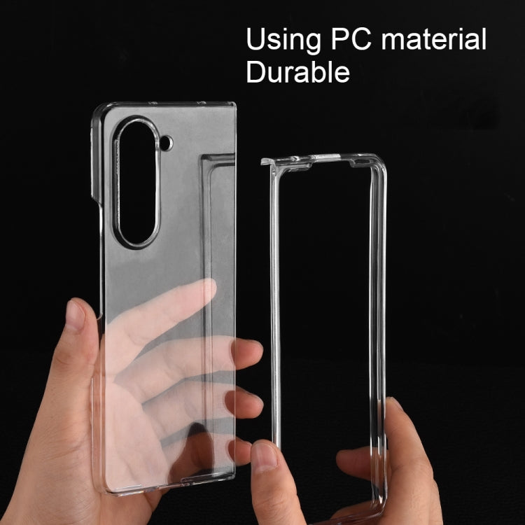 For Samsung Galaxy Z Fold5 Transparent PC Flip Phone Case - Galaxy Z Fold5 Cases by PMC TechLife | Online Shopping South Africa | PMC TechLife