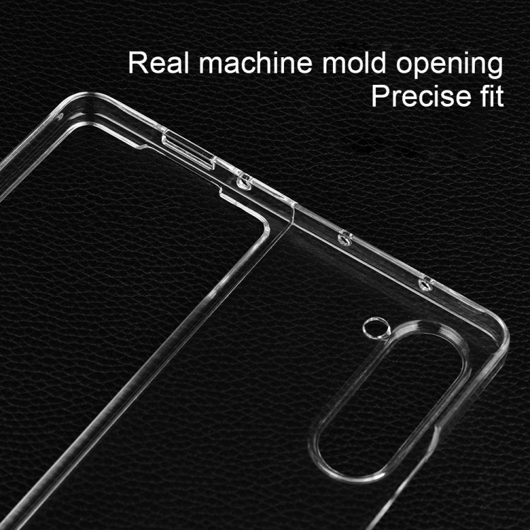 For Samsung Galaxy Z Fold5 Transparent PC Flip Phone Case - Galaxy Z Fold5 Cases by PMC TechLife | Online Shopping South Africa | PMC TechLife