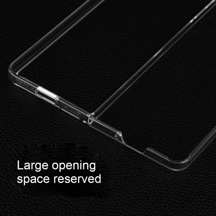 For Samsung Galaxy Z Fold5 Transparent PC Flip Phone Case - Galaxy Z Fold5 Cases by PMC TechLife | Online Shopping South Africa | PMC TechLife