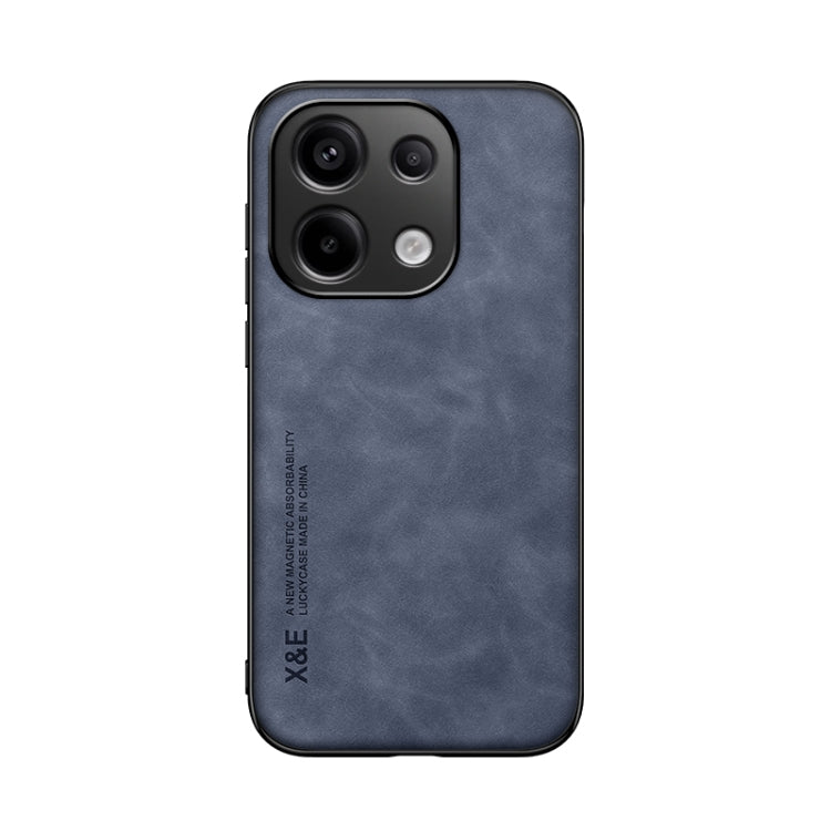 For Xiaomi Redmi Note 13 Pro 4G Skin Feel Magnetic Leather Back Phone Case(Blue) - Note 13 Pro Cases by PMC Jewellery | Online Shopping South Africa | PMC Jewellery | Buy Now Pay Later Mobicred