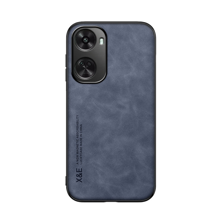 For Huawei nova 11 SE Skin Feel Magnetic Leather Back Phone Case(Blue) - Huawei Cases by PMC Jewellery | Online Shopping South Africa | PMC Jewellery