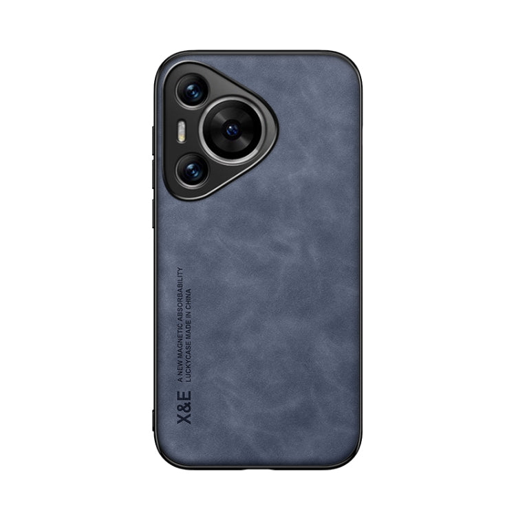 For Huawei Pura 70 Skin Feel Magnetic Leather Back Phone Case(Blue) - free shipping - PMC Jewellery - Order now!