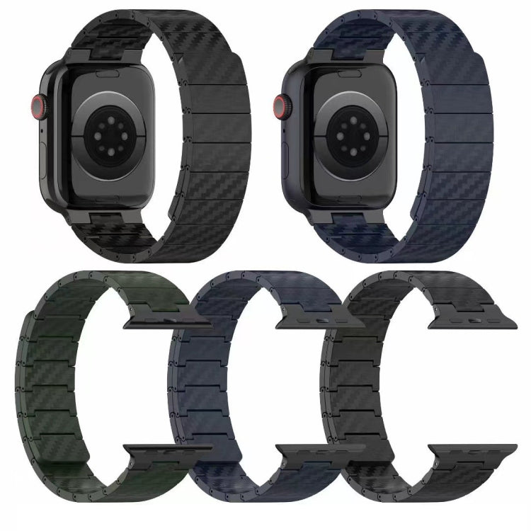 For Apple Watch SE 2023 40mm Carbon Fiber Magnetic Loop Watch Band(Black) - Watch Bands by PMC Jewellery | Online Shopping South Africa | PMC Jewellery