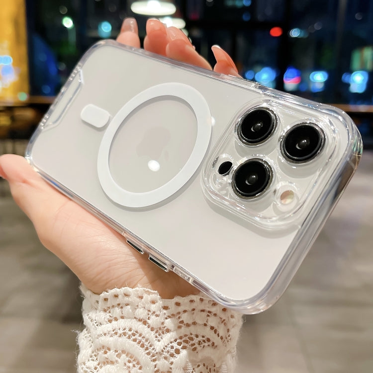 For iPhone 16 Space MagSafe Acrylic Hybrid TPU Phone Case(Transparent) - iPhone 16 Cases by PMC TechLife | Online Shopping South Africa | PMC TechLife | Buy Now Pay Later Mobicred