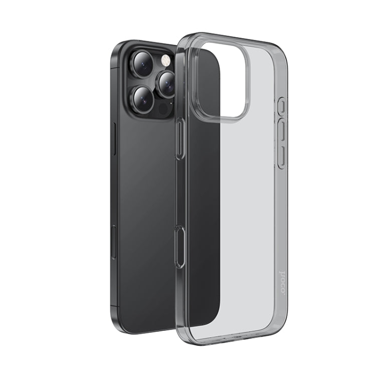 For iPhone 16 Pro Max hoco Light Series Soft TPU Phone Case(Transparent Black) - iPhone 16 Pro Max Cases by hoco | Online Shopping South Africa | PMC Jewellery | Buy Now Pay Later Mobicred