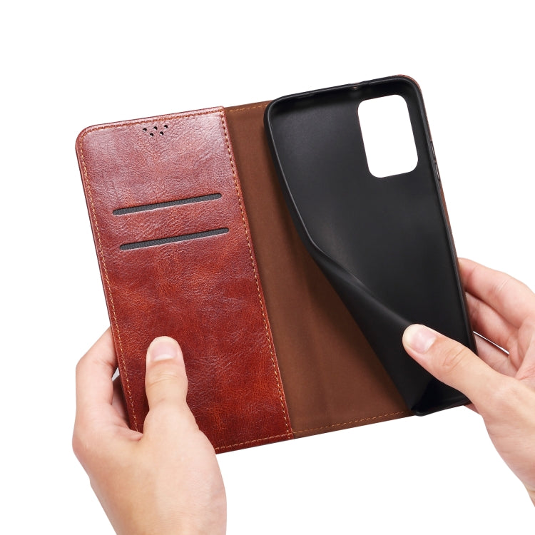 For OnePlus 12 Oil Wax Crazy Horse Texture Leather Phone Case(Brown) - OnePlus Cases by PMC TechLife | Online Shopping South Africa | PMC TechLife