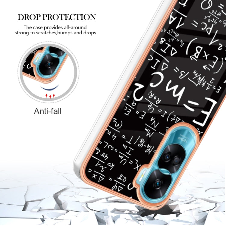 For Honor 90 Lite 5G Electroplating Marble Dual-side IMD Phone Case(Equation) - Honor Cases by PMC TechLife | Online Shopping South Africa | PMC TechLife | Buy Now Pay Later Mobicred