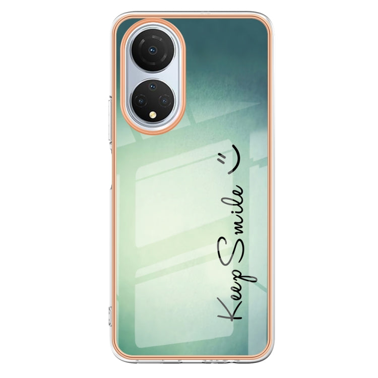 For Honor X7 Electroplating Marble Dual-side IMD Phone Case(Smile) - Honor Cases by PMC Jewellery | Online Shopping South Africa | PMC Jewellery | Buy Now Pay Later Mobicred