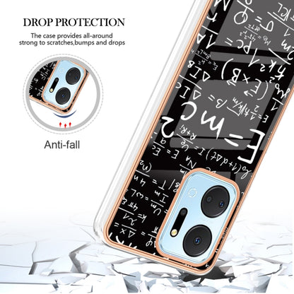 For Honor X7a Electroplating Marble Dual-side IMD Phone Case(Equation) - Honor Cases by PMC Jewellery | Online Shopping South Africa | PMC Jewellery | Buy Now Pay Later Mobicred