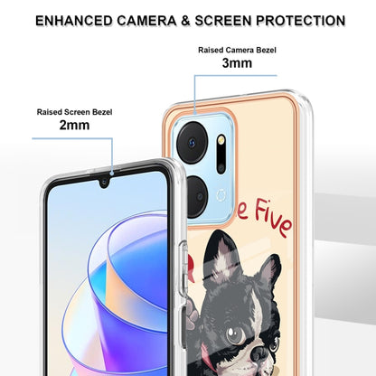 For Honor X7a Electroplating Marble Dual-side IMD Phone Case(Lucky Dog) - Honor Cases by PMC Jewellery | Online Shopping South Africa | PMC Jewellery | Buy Now Pay Later Mobicred