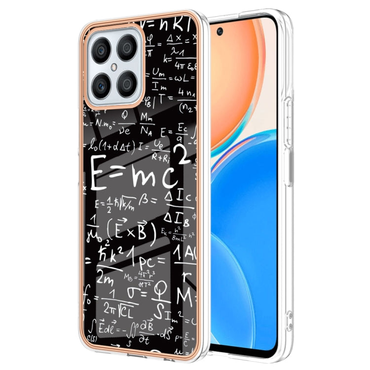 For Honor X8 4G Electroplating Marble Dual-side IMD Phone Case(Equation) - Honor Cases by PMC TechLife | Online Shopping South Africa | PMC TechLife | Buy Now Pay Later Mobicred