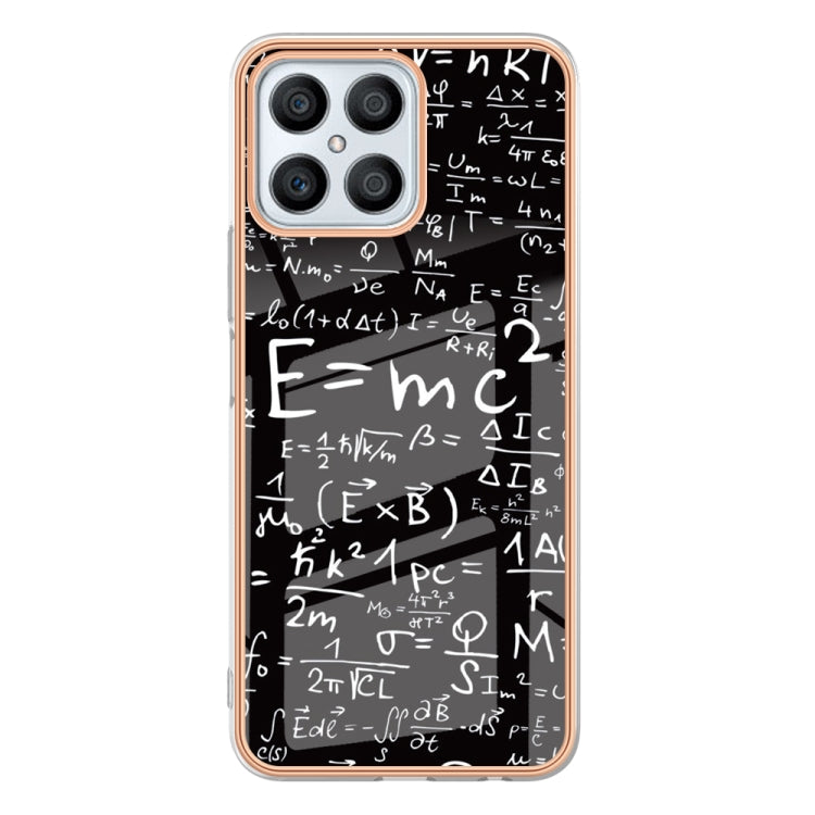 For Honor X8 4G Electroplating Marble Dual-side IMD Phone Case(Equation) - Honor Cases by PMC TechLife | Online Shopping South Africa | PMC TechLife | Buy Now Pay Later Mobicred