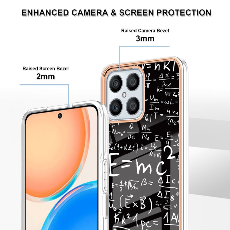 For Honor X8 4G Electroplating Marble Dual-side IMD Phone Case(Equation) - Honor Cases by PMC TechLife | Online Shopping South Africa | PMC TechLife | Buy Now Pay Later Mobicred