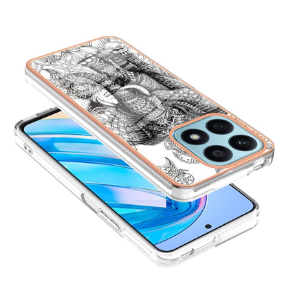 For Honor X8a Electroplating Marble Dual-side IMD Phone Case(Totem Elephant) - Honor Cases by PMC Jewellery | Online Shopping South Africa | PMC Jewellery | Buy Now Pay Later Mobicred