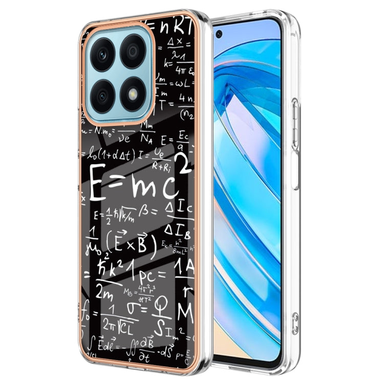 For Honor X8a Electroplating Marble Dual-side IMD Phone Case(Equation) - Honor Cases by PMC Jewellery | Online Shopping South Africa | PMC Jewellery | Buy Now Pay Later Mobicred