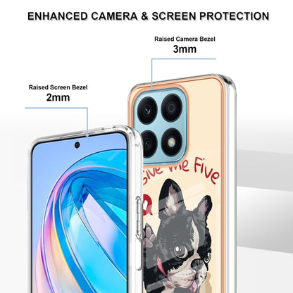 For Honor X8a Electroplating Marble Dual-side IMD Phone Case(Lucky Dog) - Honor Cases by PMC Jewellery | Online Shopping South Africa | PMC Jewellery | Buy Now Pay Later Mobicred