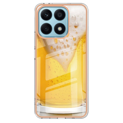 For Honor X8a Electroplating Marble Dual-side IMD Phone Case(Draft Beer) - Honor Cases by PMC Jewellery | Online Shopping South Africa | PMC Jewellery | Buy Now Pay Later Mobicred