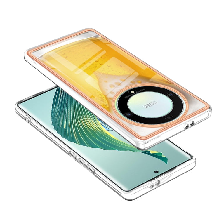 For Honor X9a / Magic5 Lite Electroplating Marble Dual-side IMD Phone Case(Draft Beer) - Honor Cases by PMC TechLife | Online Shopping South Africa | PMC TechLife | Buy Now Pay Later Mobicred