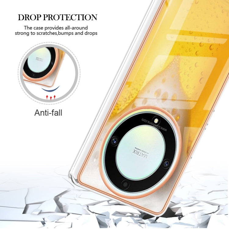 For Honor X9a / Magic5 Lite Electroplating Marble Dual-side IMD Phone Case(Draft Beer) - Honor Cases by PMC TechLife | Online Shopping South Africa | PMC TechLife | Buy Now Pay Later Mobicred