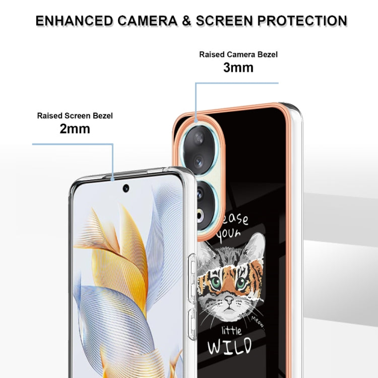 For Honor 90 5G Electroplating Marble Dual-side IMD Phone Case(Natural Growth) - Honor Cases by PMC Jewellery | Online Shopping South Africa | PMC Jewellery | Buy Now Pay Later Mobicred