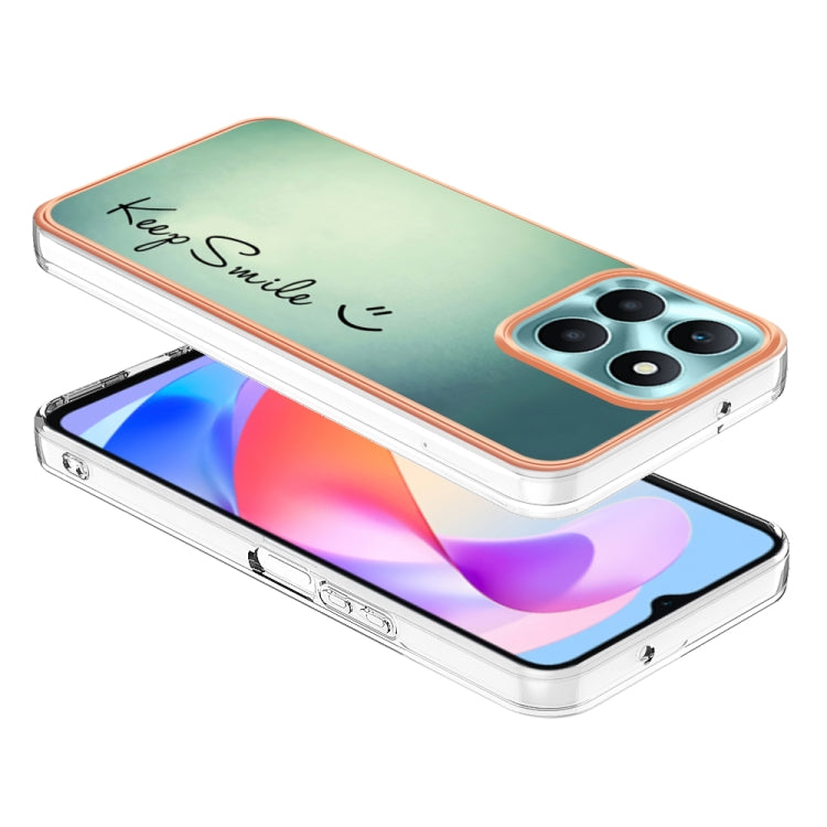 For Honor X6a Electroplating Marble Dual-side IMD Phone Case(Smile) - Honor Cases by PMC TechLife | Online Shopping South Africa | PMC TechLife | Buy Now Pay Later Mobicred