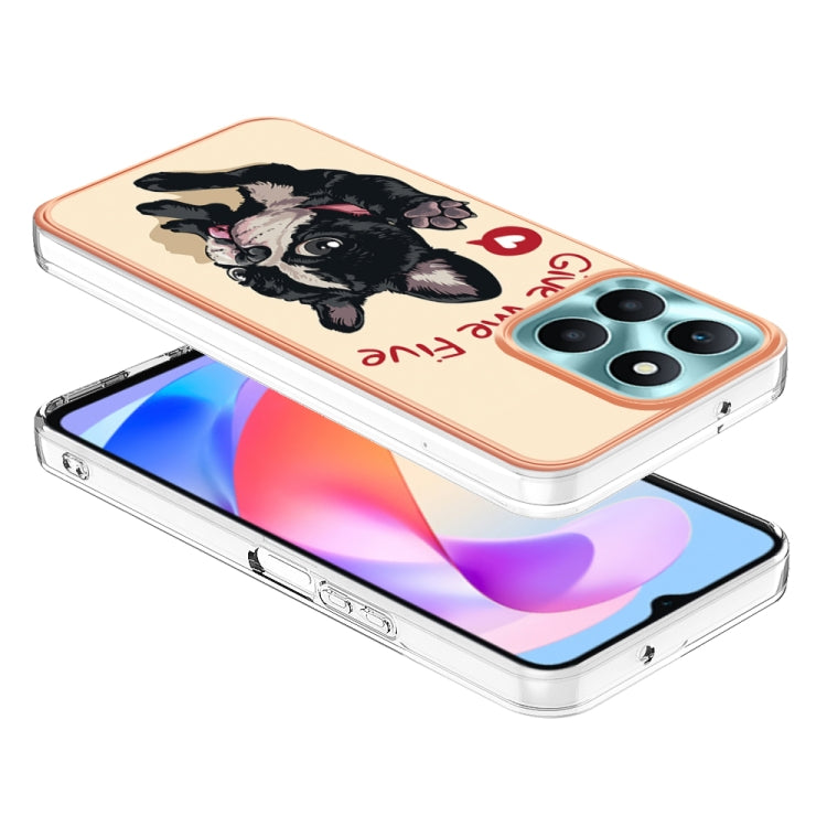 For Honor X6a Electroplating Marble Dual-side IMD Phone Case(Lucky Dog) - Honor Cases by PMC Jewellery | Online Shopping South Africa | PMC Jewellery | Buy Now Pay Later Mobicred