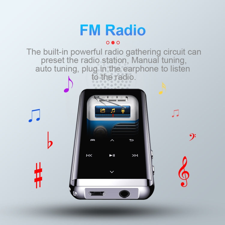JNN M13 1.8 Inch LCD Screen Touch HiFi MP3 Player, Memory:64GB(Without Bluetooth) - free shipping - PMC TechLife - Order now!