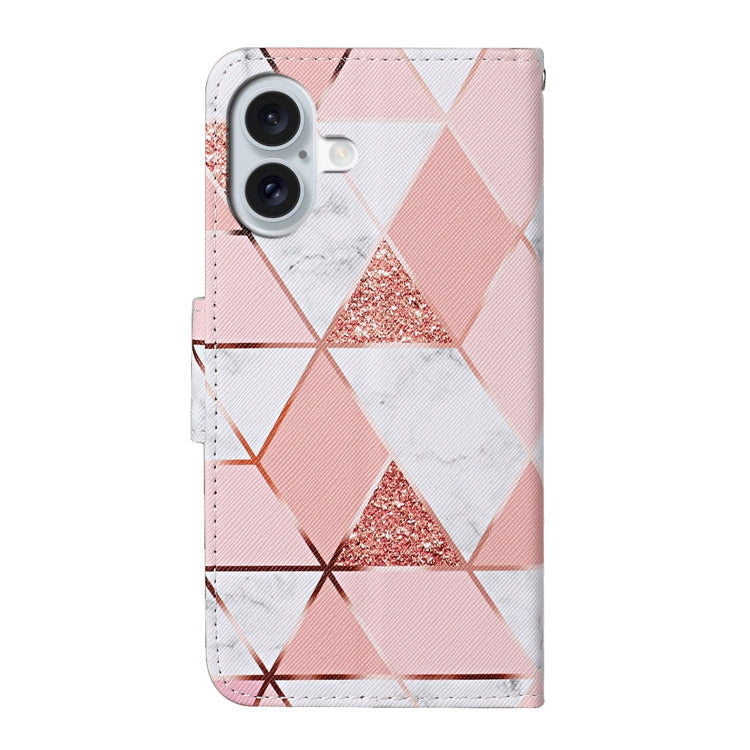 For iPhone 16 Plus 3D Colored Drawing Flip Leather Phone Case(Marble) - iPhone 16 Plus Cases by PMC TechLife | Online Shopping South Africa | PMC TechLife | Buy Now Pay Later Mobicred