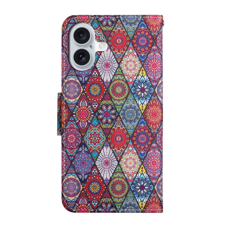 For iPhone 16 Plus 3D Colored Drawing Flip Leather Phone Case(Kaleidoscope) - iPhone 16 Plus Cases by PMC TechLife | Online Shopping South Africa | PMC TechLife | Buy Now Pay Later Mobicred