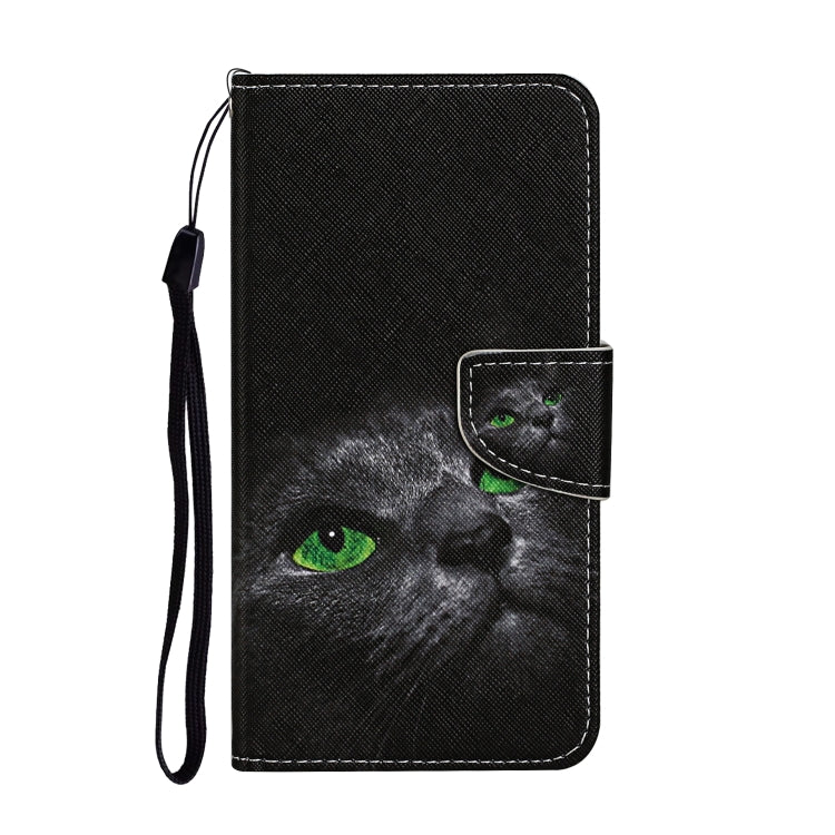 For iPhone 16 3D Colored Drawing Flip Leather Phone Case(Black Cat) - iPhone 16 Cases by PMC TechLife | Online Shopping South Africa | PMC TechLife | Buy Now Pay Later Mobicred