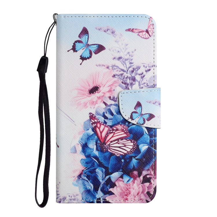 For iPhone 16 3D Colored Drawing Flip Leather Phone Case(Purple butterfly) - iPhone 16 Cases by PMC TechLife | Online Shopping South Africa | PMC TechLife | Buy Now Pay Later Mobicred