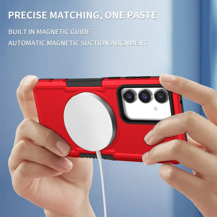 For Samsung Galaxy S23 FE MagSafe Shockproof Armor Phone Case(Red) - Galaxy S23 5G Cases by PMC TechLife | Online Shopping South Africa | PMC TechLife