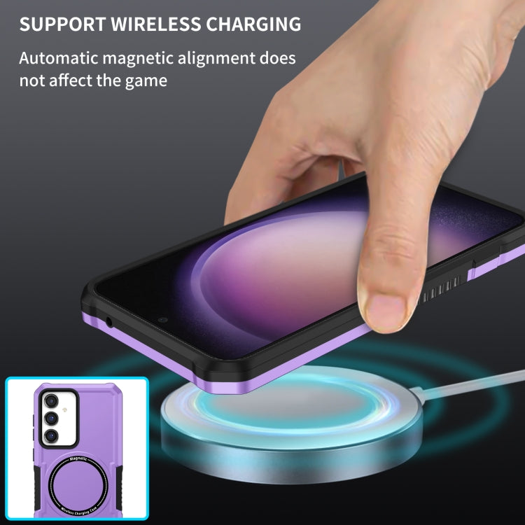 For Samsung Galaxy S23 FE MagSafe Shockproof Armor Phone Case(Purple) - Galaxy S23 5G Cases by PMC TechLife | Online Shopping South Africa | PMC TechLife